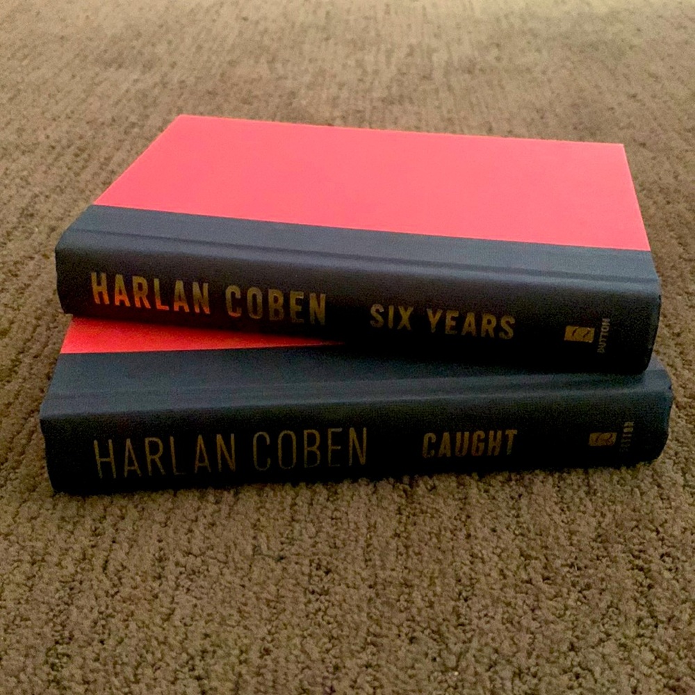 Six Years and Caught by Harlan Coben Lot of 2 Hardcover Books